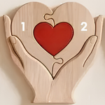 Puzzle familial en bois avec 2 prénoms