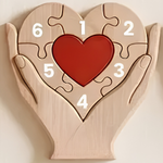 Puzzle familial en bois avec 6 prénoms