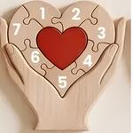 Puzzle familial en bois avec 7 prénoms