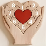 Puzzle familial en bois avec 8 prénoms