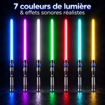 Sabre laser RVB, 7 couleurs de lumière et effets sonores
