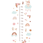 Toise murale, motif lapin pastel