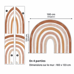 Sticker arc-en-ciel en 4 parties, 160 sur 133 cm