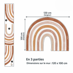 Sticker arc-en-ciel en 3 parties, 120 sur 100 cm
