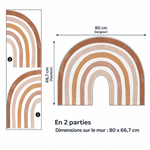 Sticker arc-en-ciel en 2 parties, 80 sur 66,7 cm