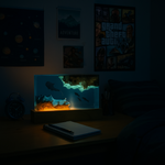 Lampe sous-marine éteinte, vue de face