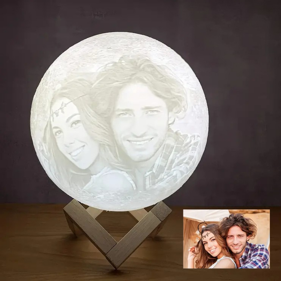 Lampe lune personnalisée avec photo – 3D MemoraMoon