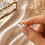 Puces d'oreilles prénom personnalisées en argent