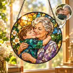 Attrape-soleil personnalisé avec photo, effet vitrail