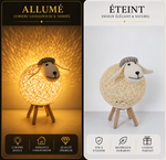 Veilleuse mouton allumée et éteinte