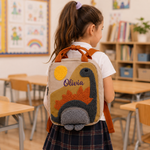Sac à dos dinosaure brodé avec prénom