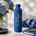 Gourde personnalisée gravée, coloris bleu
