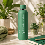 Gourde personnalisée gravée, coloris vert