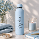 Gourde personnalisée gravée, coloris bleu clair