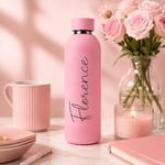 Gourde personnalisée gravée, coloris rose