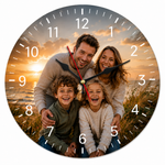 Horloge murale avec photo personnalisée sur tout le cadran