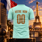 Maillot de supporter français personnalisé, nom et numéro dans le dos