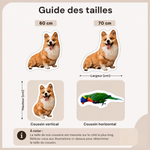 Guide des tailles du coussin 3D animal, 40 et 70 cm