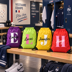Sacs de gym personnalisés avec prénom, tous les coloris