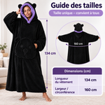 Guide des tailles de la combinaison d'intérieur en polaire