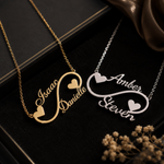 Collier Infini personnalisé avec pendentif cœur