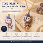 Collier dessin d'enfant, présentation du produit