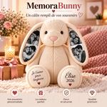Lapin en peluche personnalisé avec vos photos et prénoms