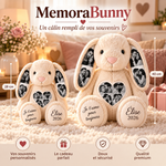 Lapin en peluche personnalisé avec vos photos et prénoms