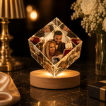 Photo sur cristal en forme de cube 80 mm