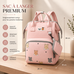 Dimensions du sac à langer personnalisé, 26 sur 38 cm