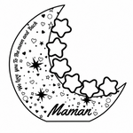 Lampe lune avec 6 prénoms