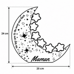 Dimensions de la lampe lune : 25 sur 24 cm