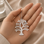 Collier arbre généalogique personnalisé en argent