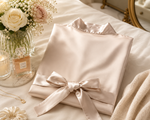 Peignoir en satin personnalisé, coloris champagne doré