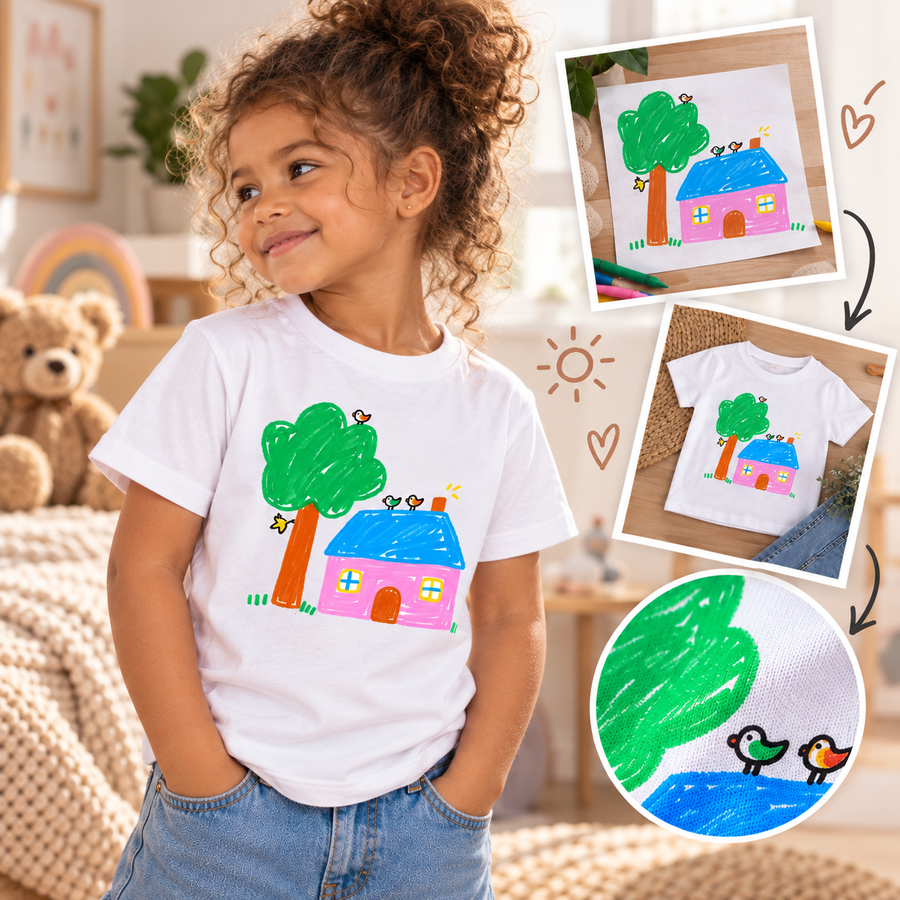 T-shirt enfant avec le dessin de votre enfant imprimé