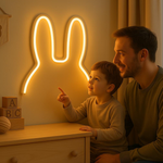 Veilleuse lapin, cadre métallique
