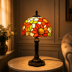 Lampe de table Tiffany Sunfield à motif floral