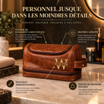 Trousse de toilette personnalisée avec initiales gravées