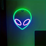 Applique néon LED, motif Alien 2