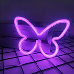 Applique néon LED, motif Papillon 2