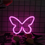 Applique néon LED, motif Papillon 3