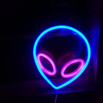 Applique néon LED, motif Alien 1
