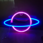 Applique néon LED, motif Planète 2