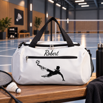 Sac de sport foot personnalisé, coloris blanc