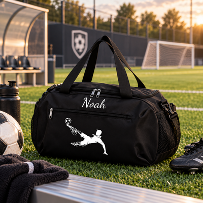 Sac de sport foot personnalisé, coloris noir