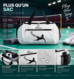 Sac de sport foot personnalisé, compartiments et finitions
